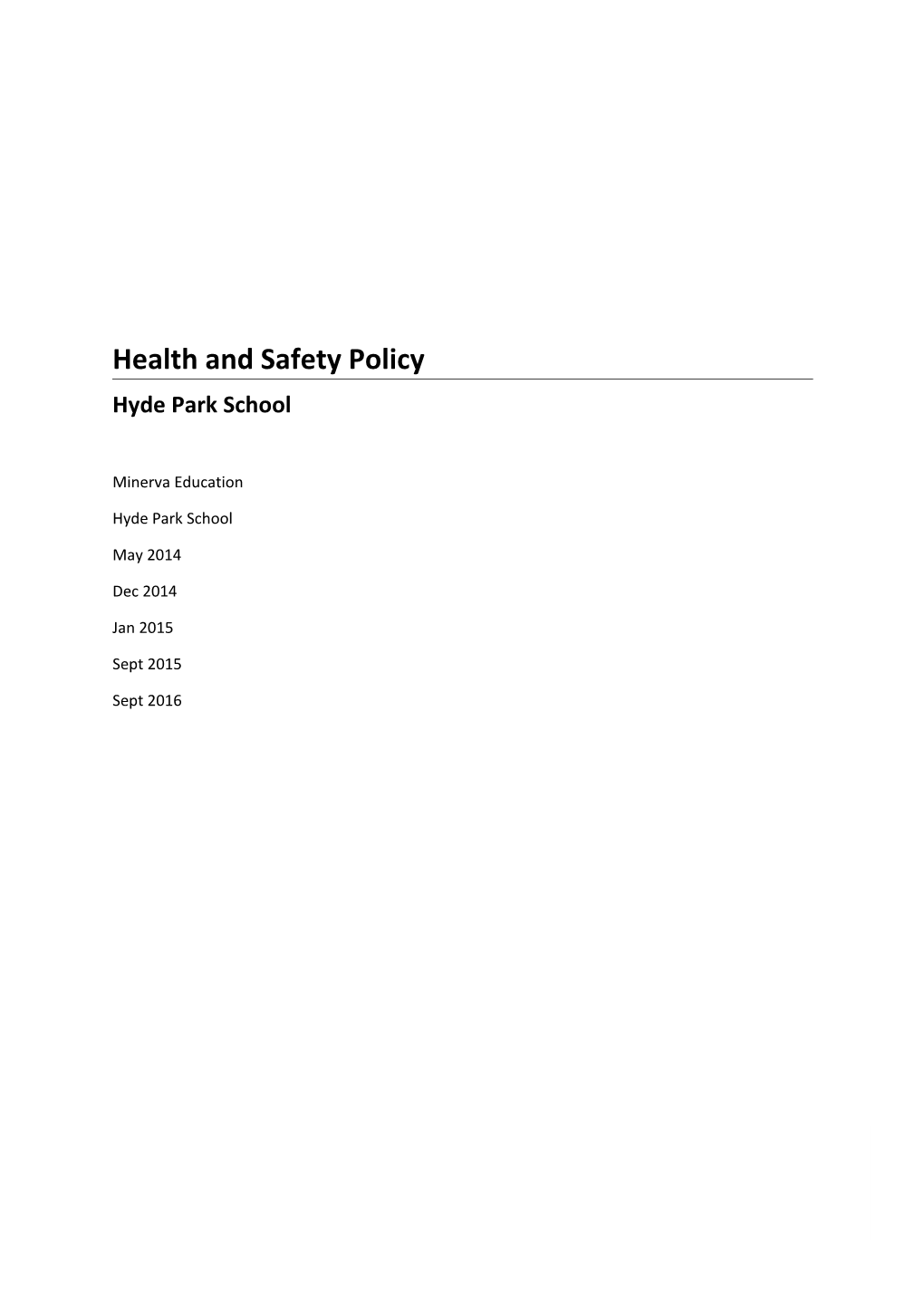 Comlit: Health and Safety Policy V1.4 08 Oct 13