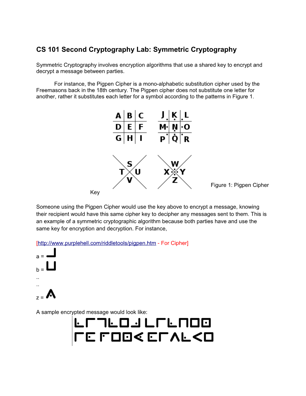 CS 101 Second Cryptography Lab: Symmetric Cryptography
