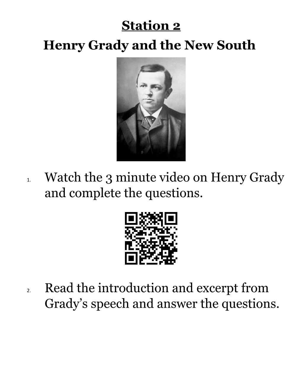 Henry Grady and the New South