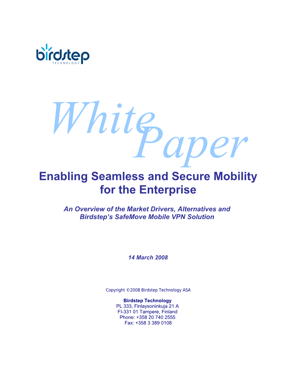 Safemove Mobile VPN White Paper