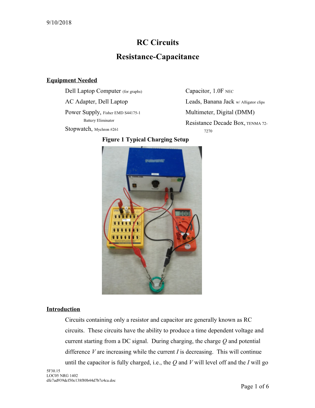 Resistance-Capacitance