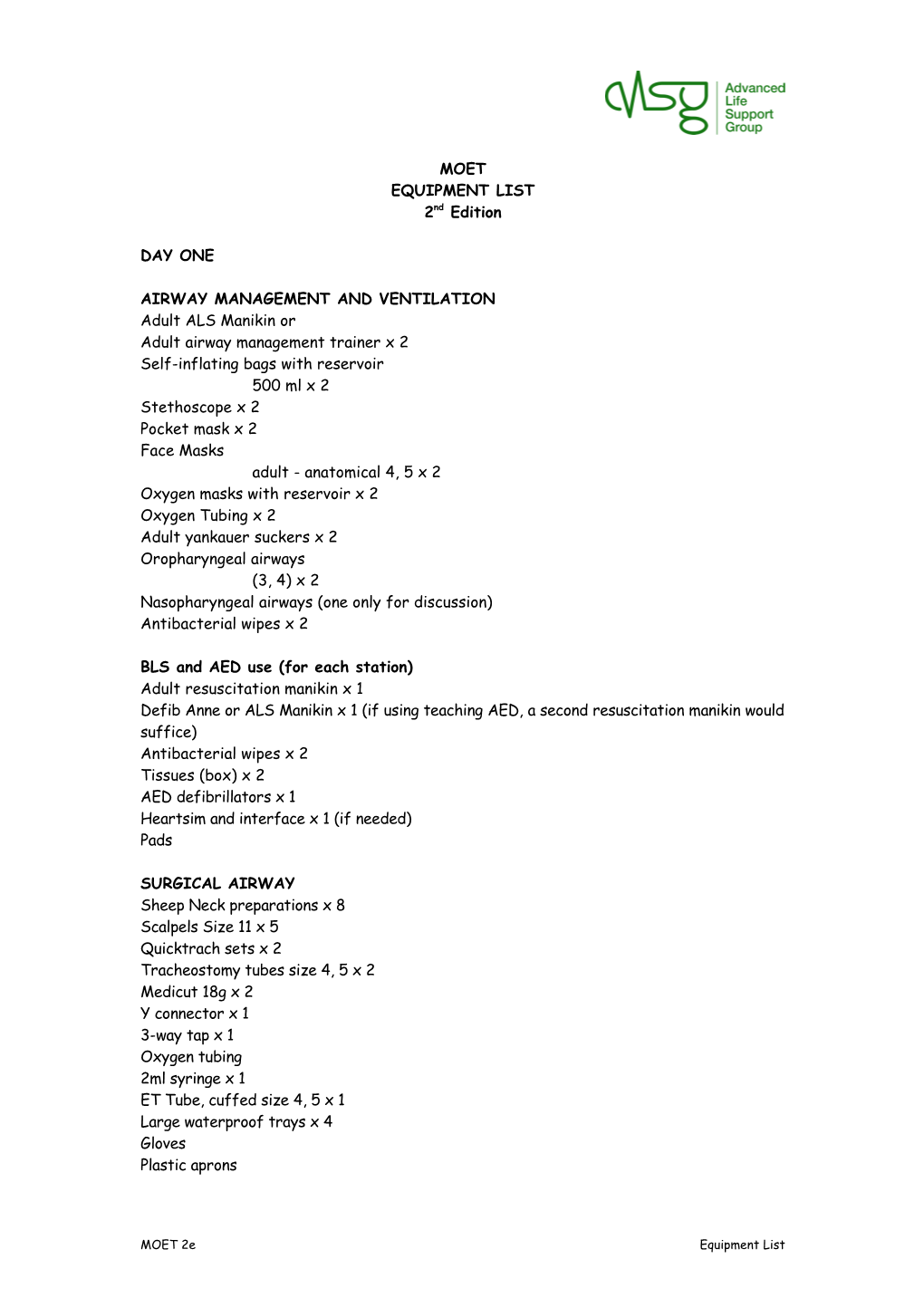 Airway Management and Ventilation