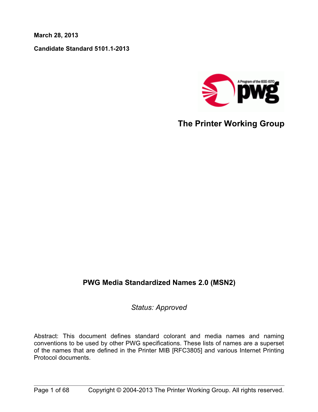 PWG 5101.1-2012 Media Names 2.0