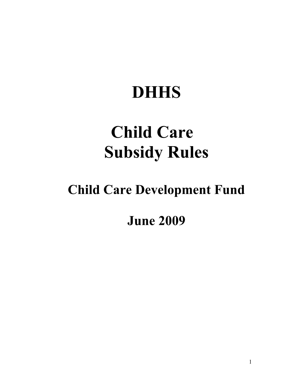 Child Care Development Fund