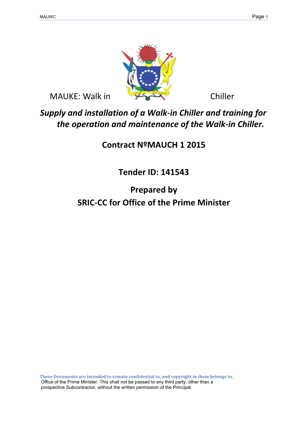 SRIC-CC for Office of the Prime Minister