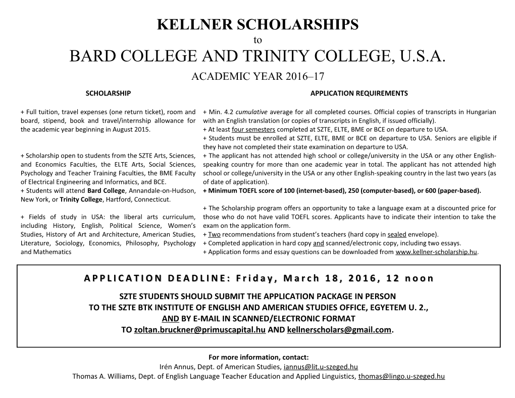 Kellner Scholarships