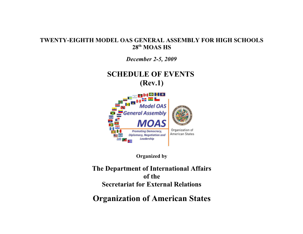 28Th MODEL OAS GENERAL ASSEMBLY