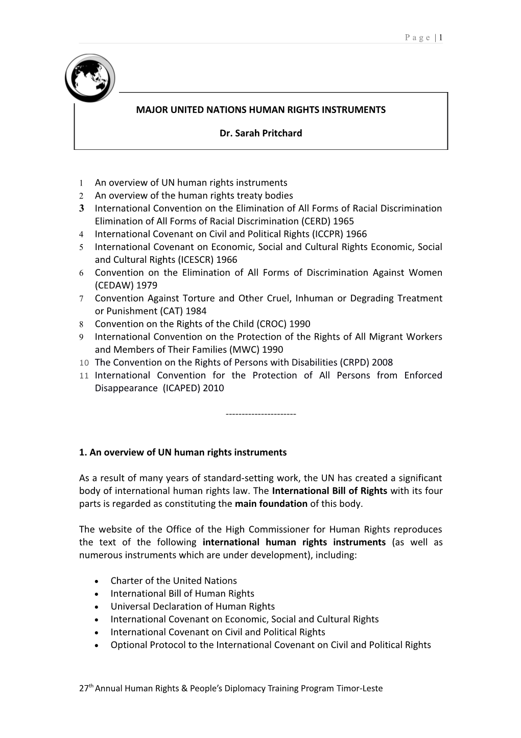 1An Overview of UN Human Rights Instruments