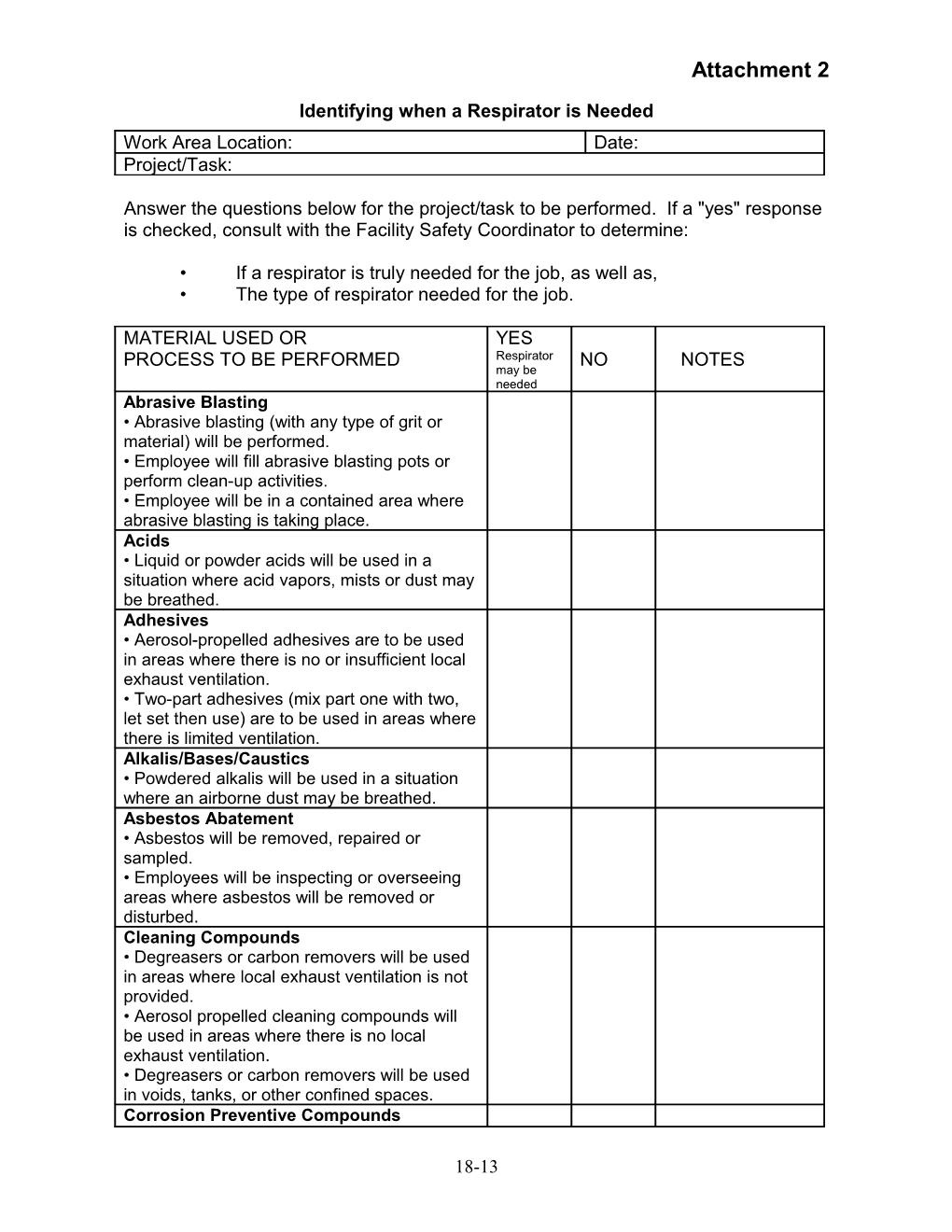 Identifying When a Respirator Is Needed