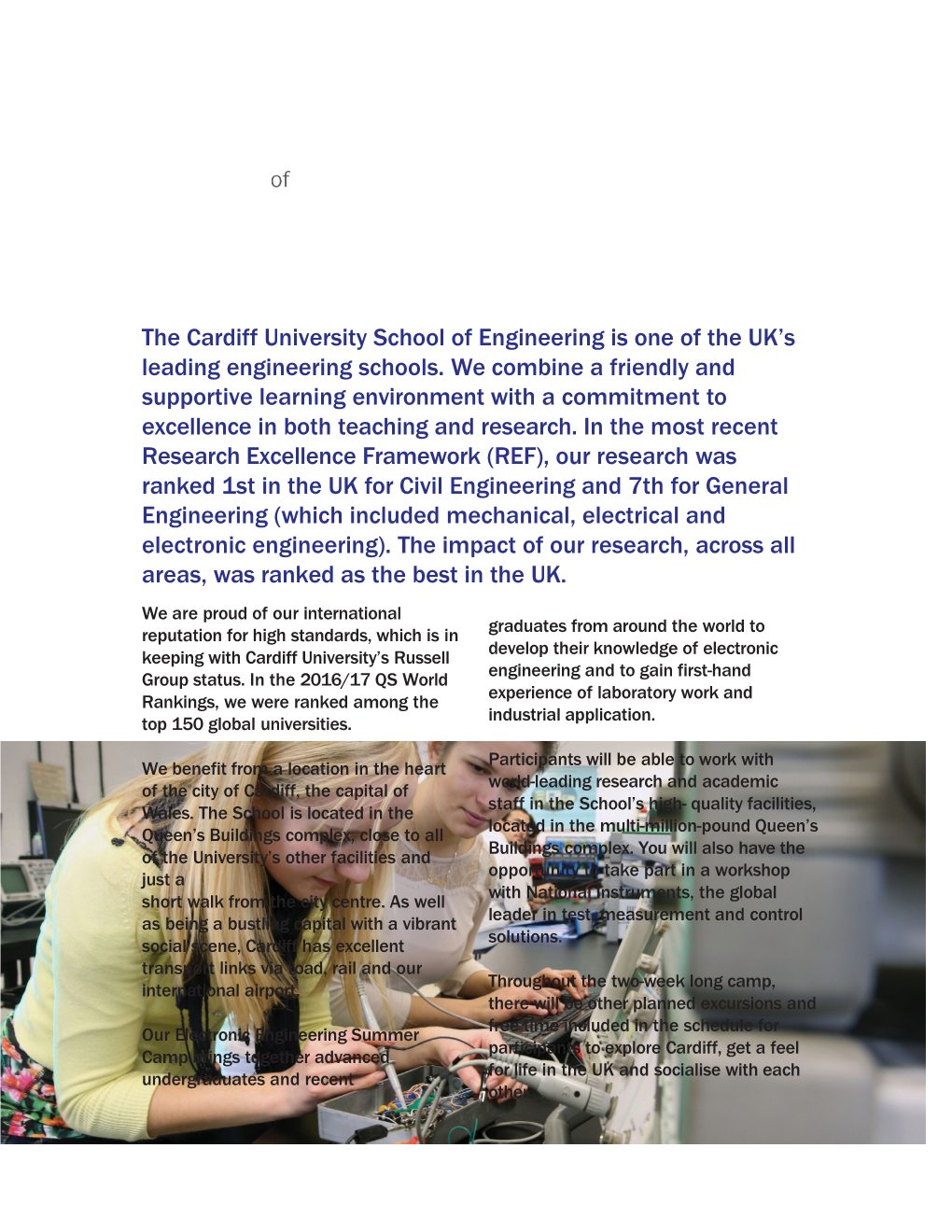 Our Electronic Engineering Summer Camp Brings Together Advanced Undergraduates and Recent