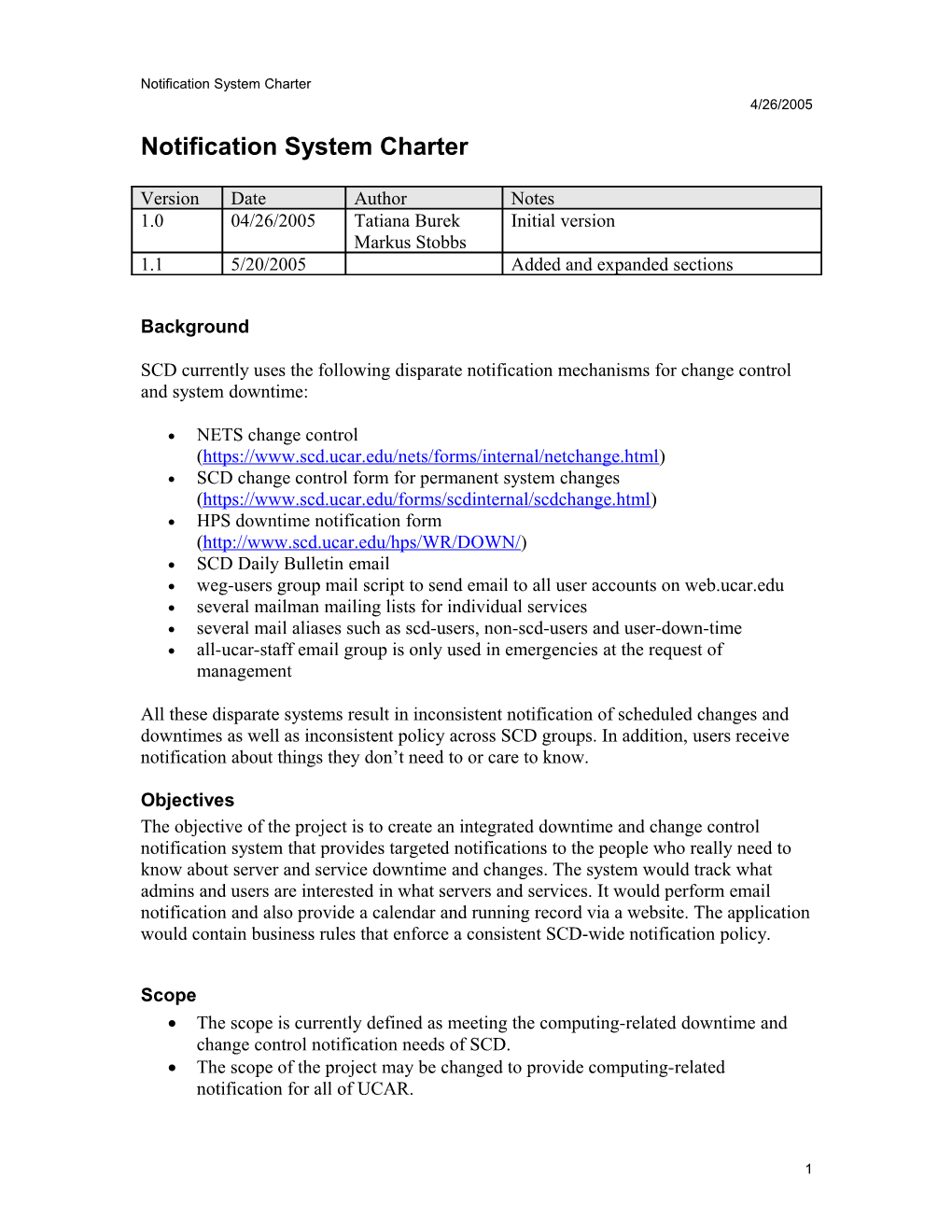 Blue Folder Project Charter