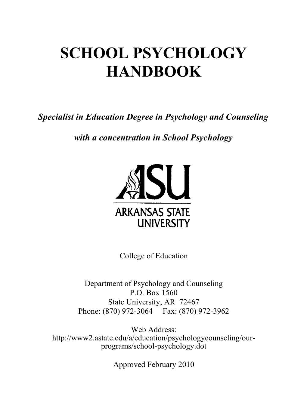 Specialist in Education Degree in Psychology and Counseling