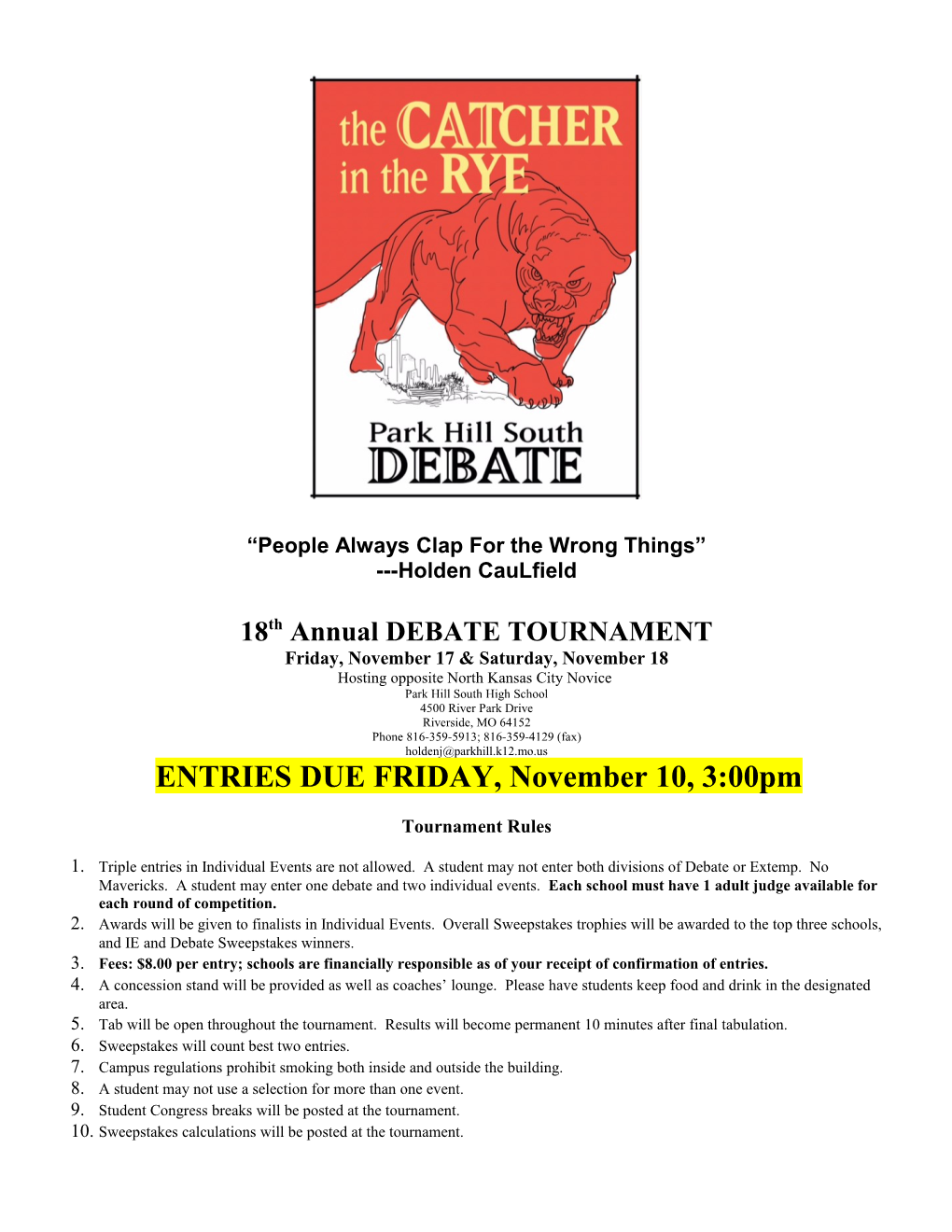 Park Hill South High School Debate & Forensics