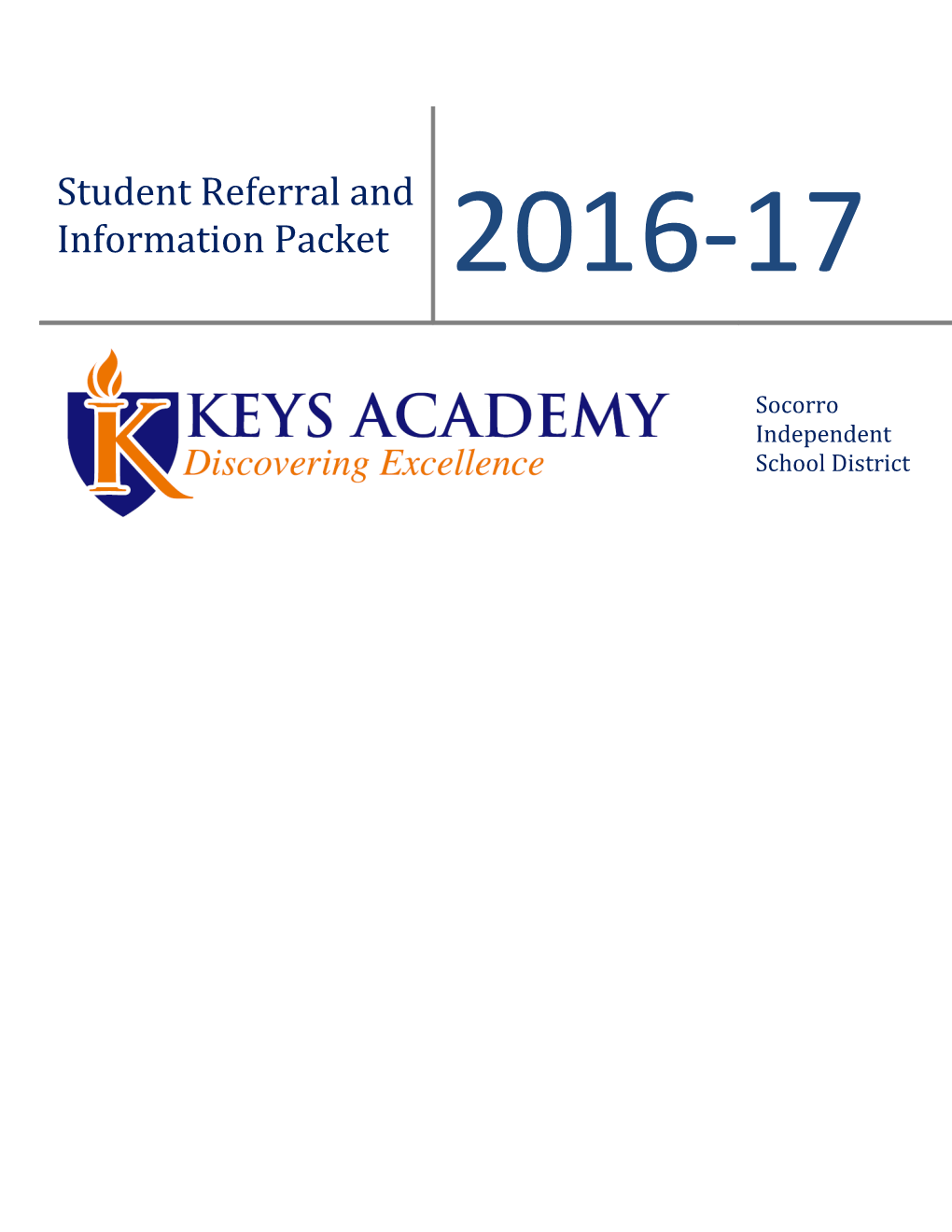 Student Referral and Information Packet