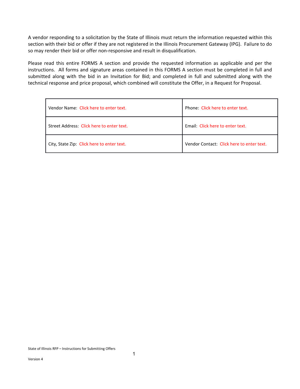 State of Illinois RFP Instructions for Submitting Offers1