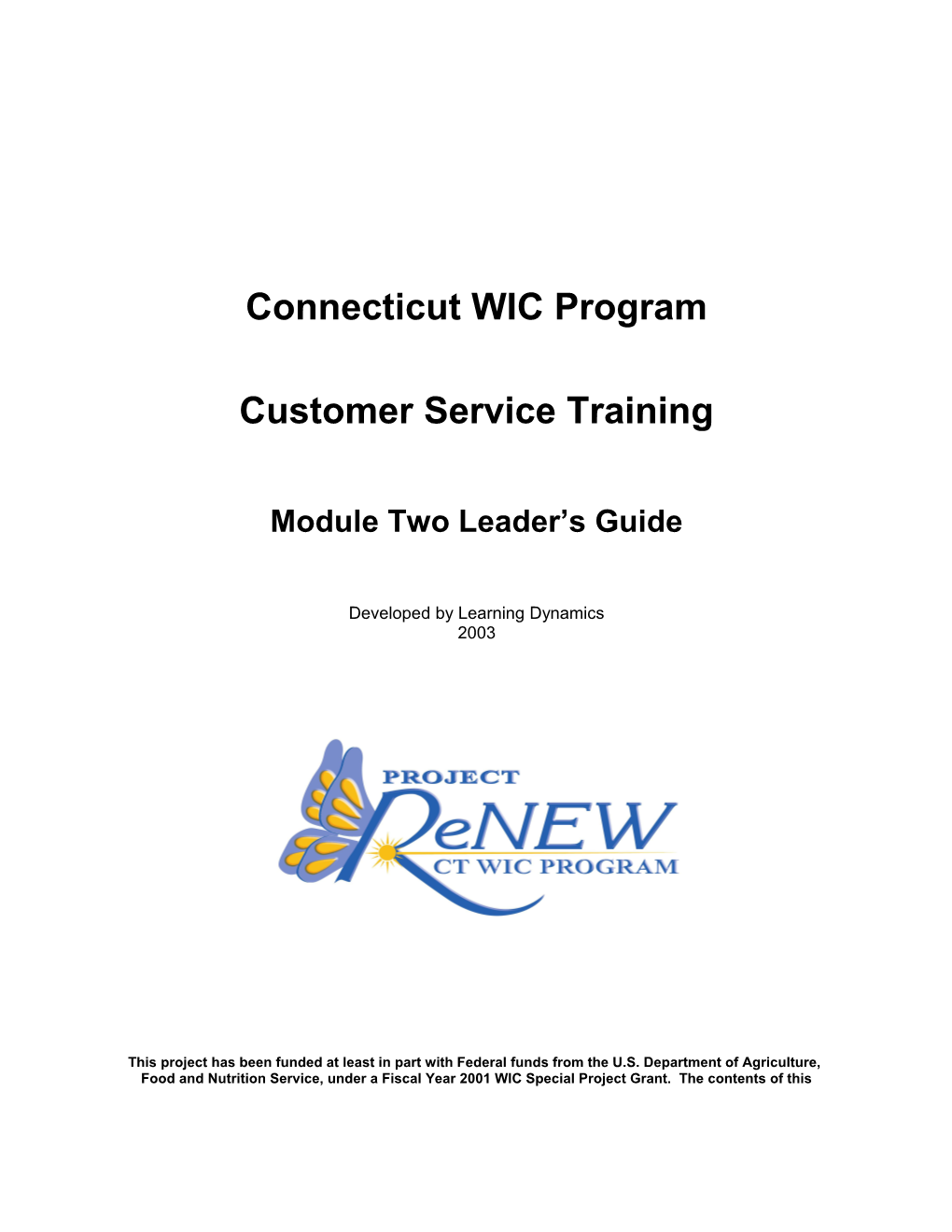 WIC Customer Service Training