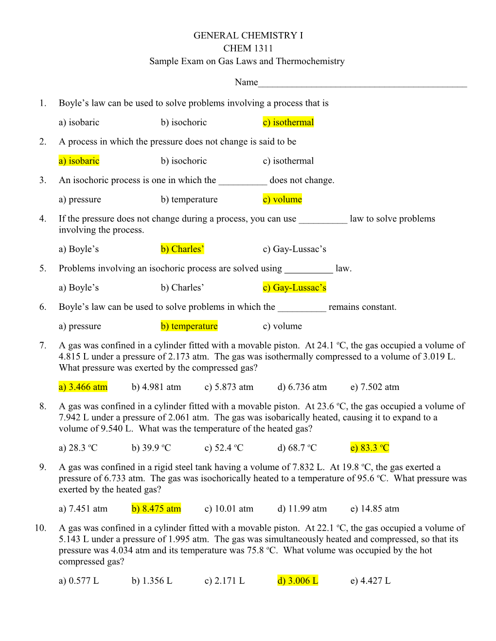 1.Boyle S Law Can Be Used to Solve Problems Involving a Process That Is