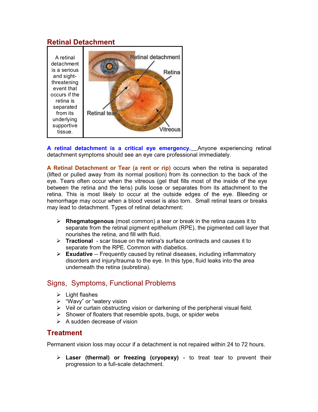 Retinal Detachment