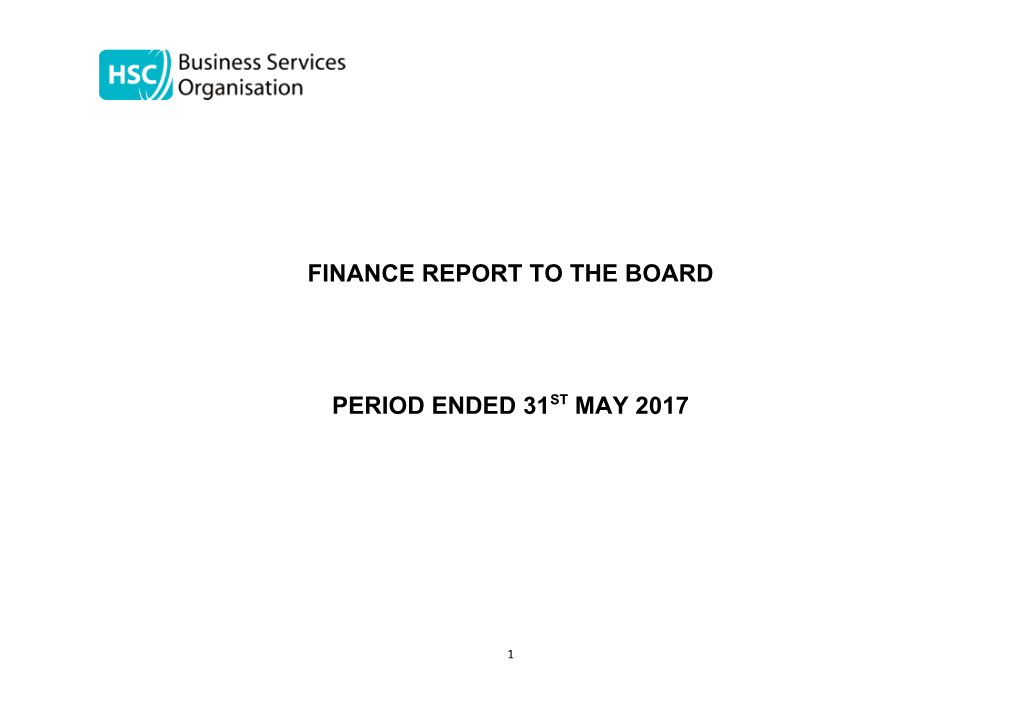Finance Report to the Board