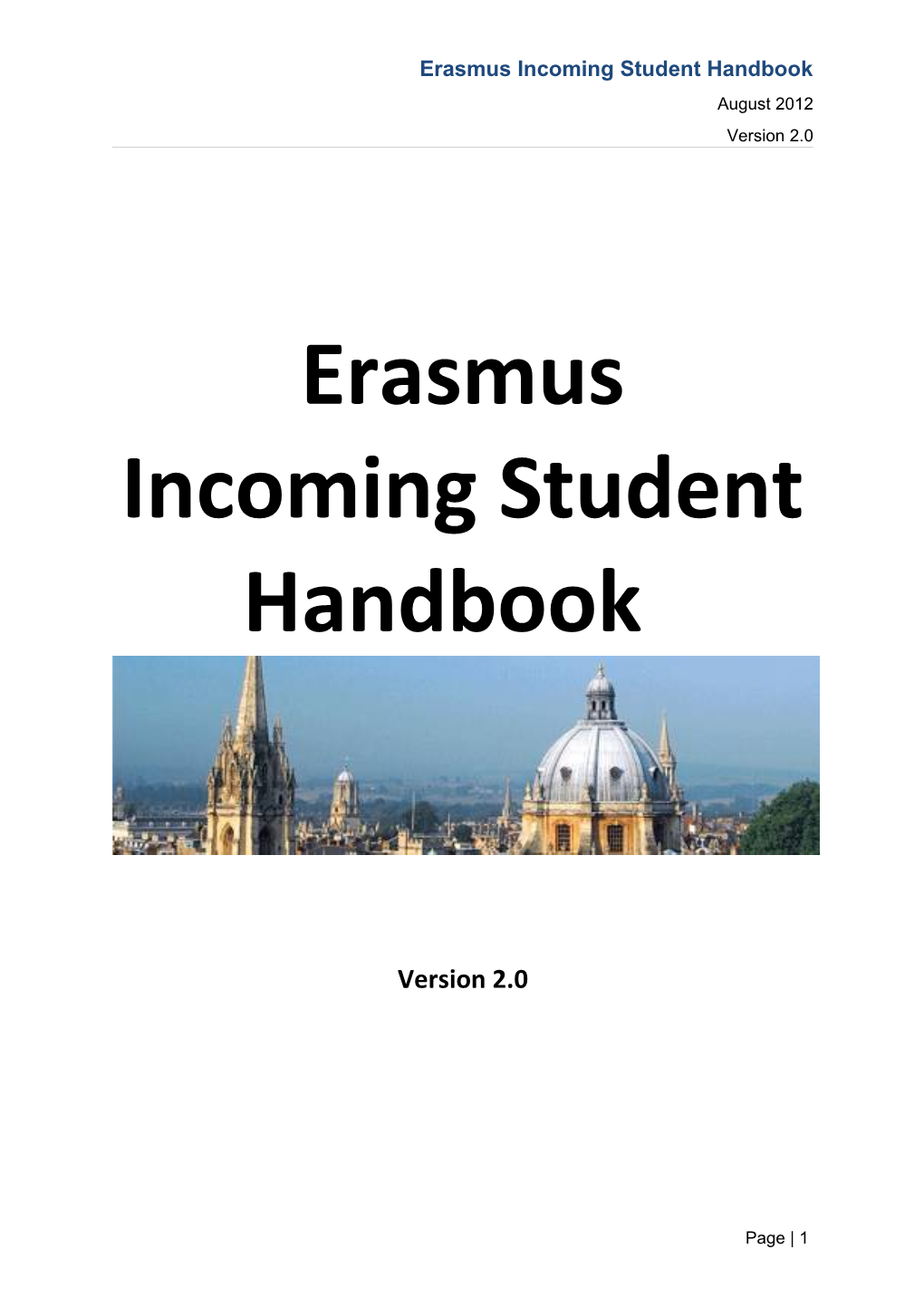 Erasmus Incoming Student Handbook
