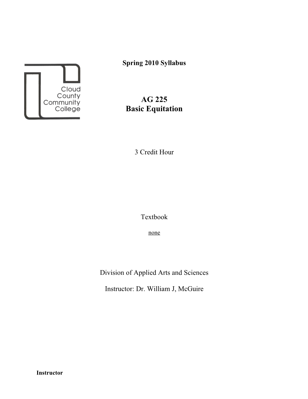 Spring 2010 Syllabus