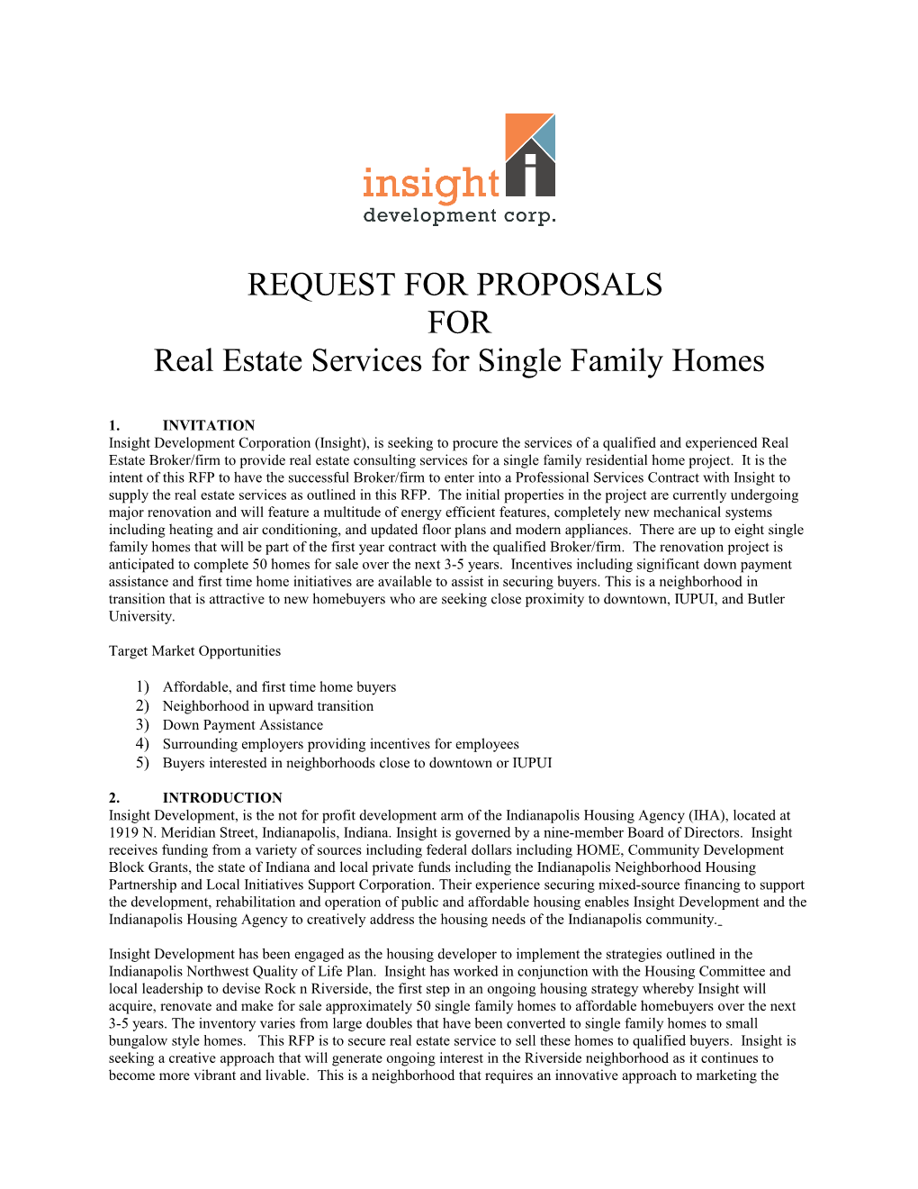 Real Estate Services for Single Family Homes