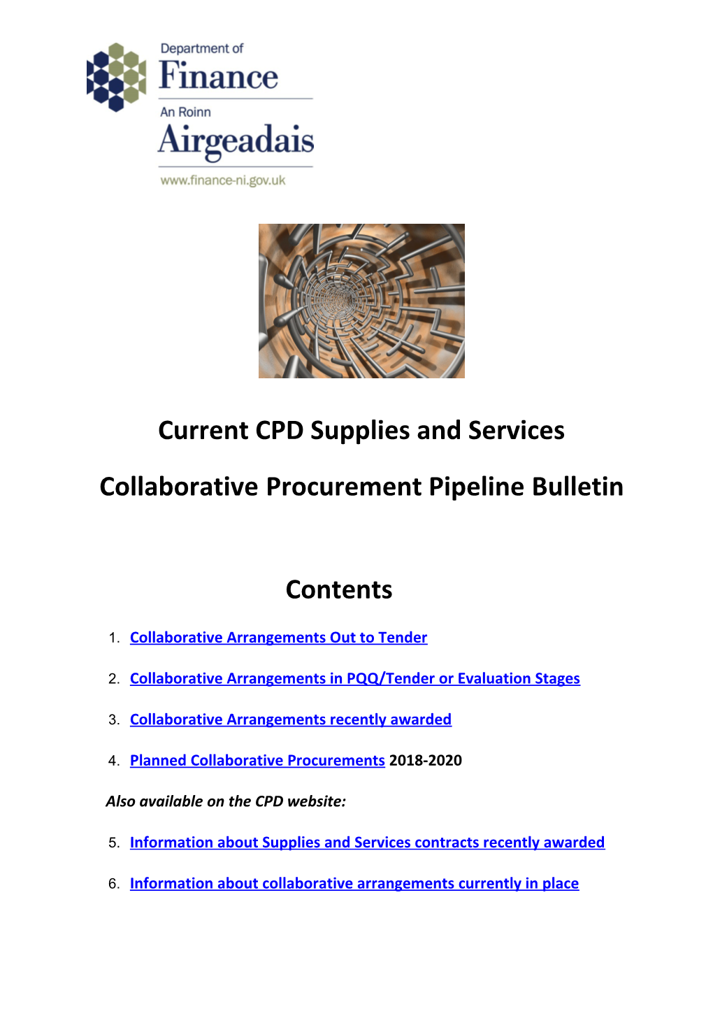 Current CPD Supplies and Servicescollaborativeprocurement Pipeline Bulletin