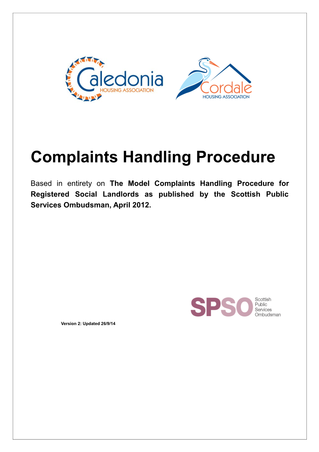 Full Complaints Handling Procedure