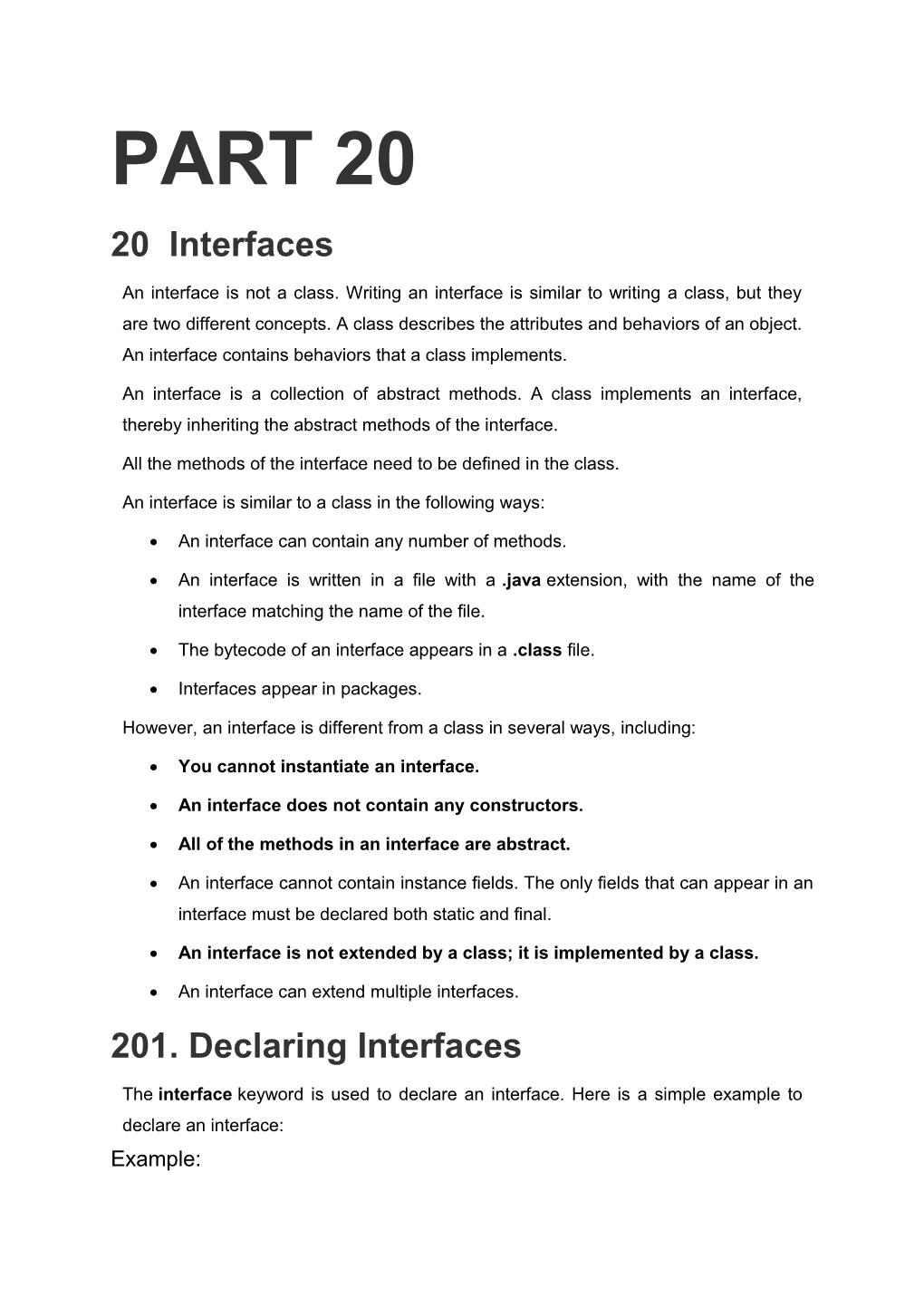 All the Methods of the Interface Need to Be Defined in the Class