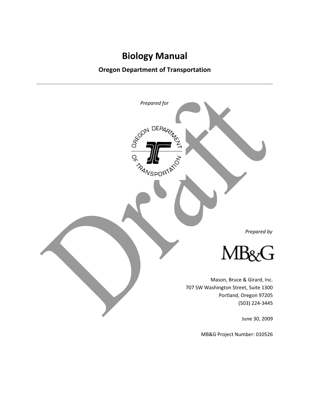 Natural Resources Biology Manual