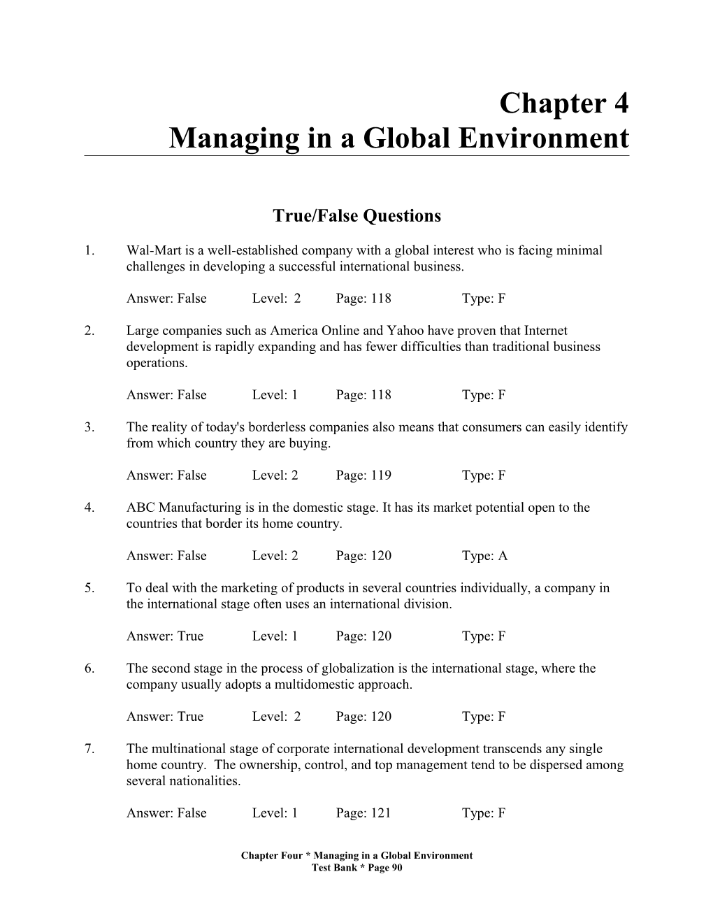 Managing in a Global Environment