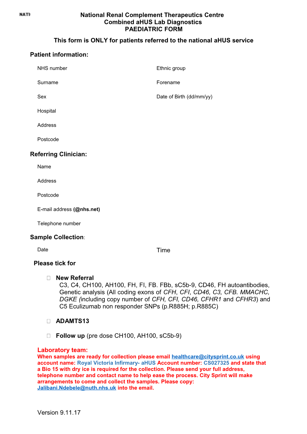 Combined Ahus Lab Diagnostics