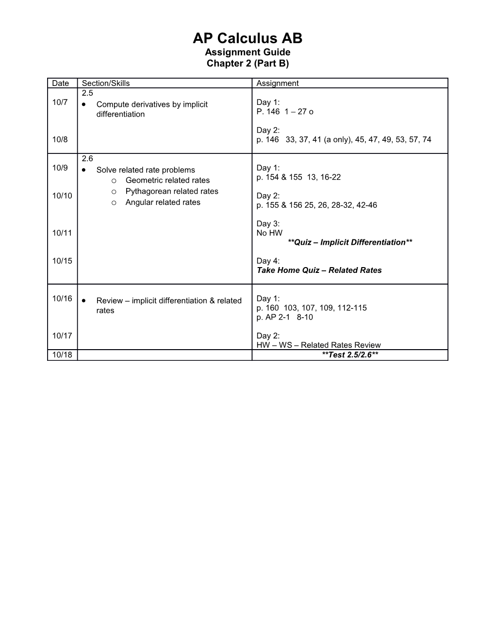 Assignment Guide