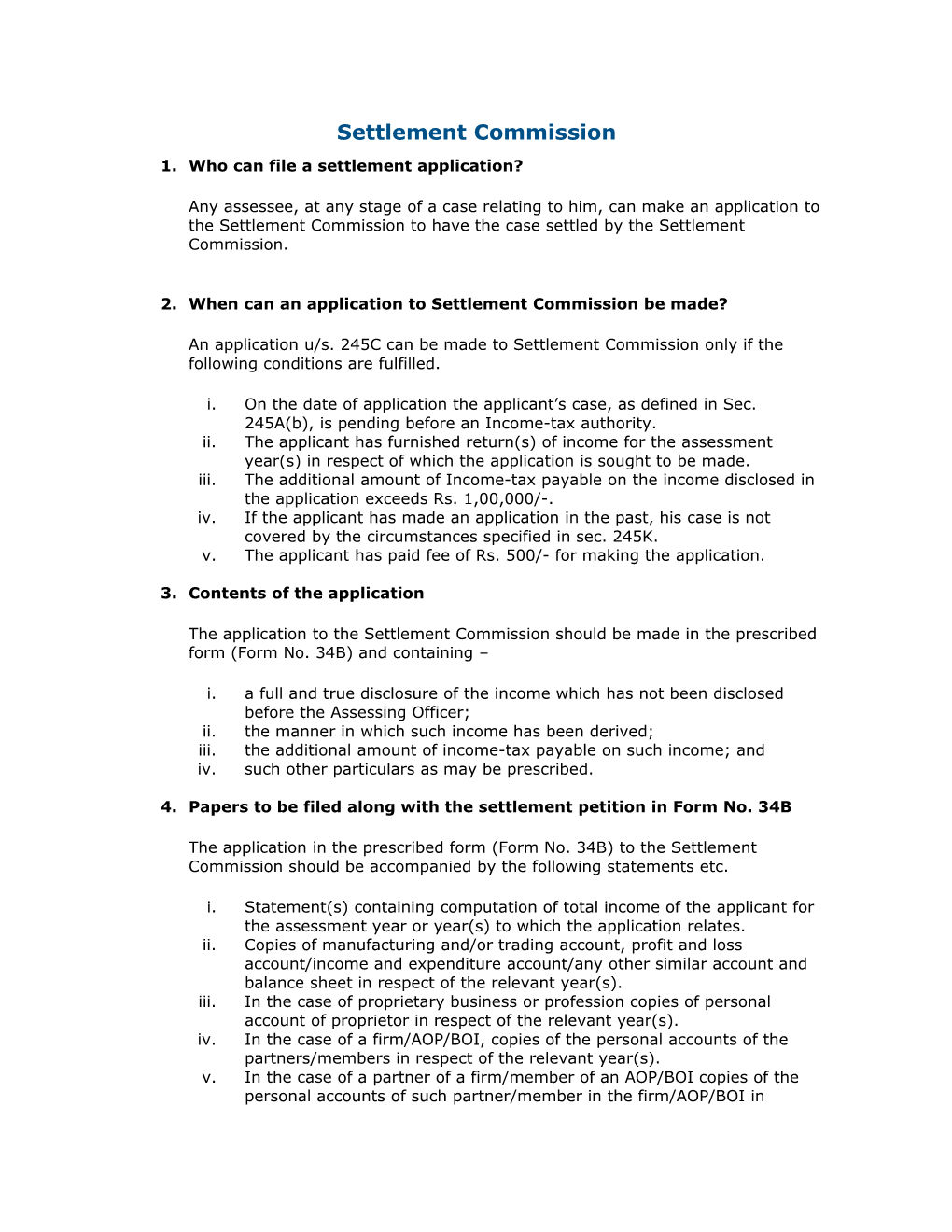 Who Can File a Settlement Application?