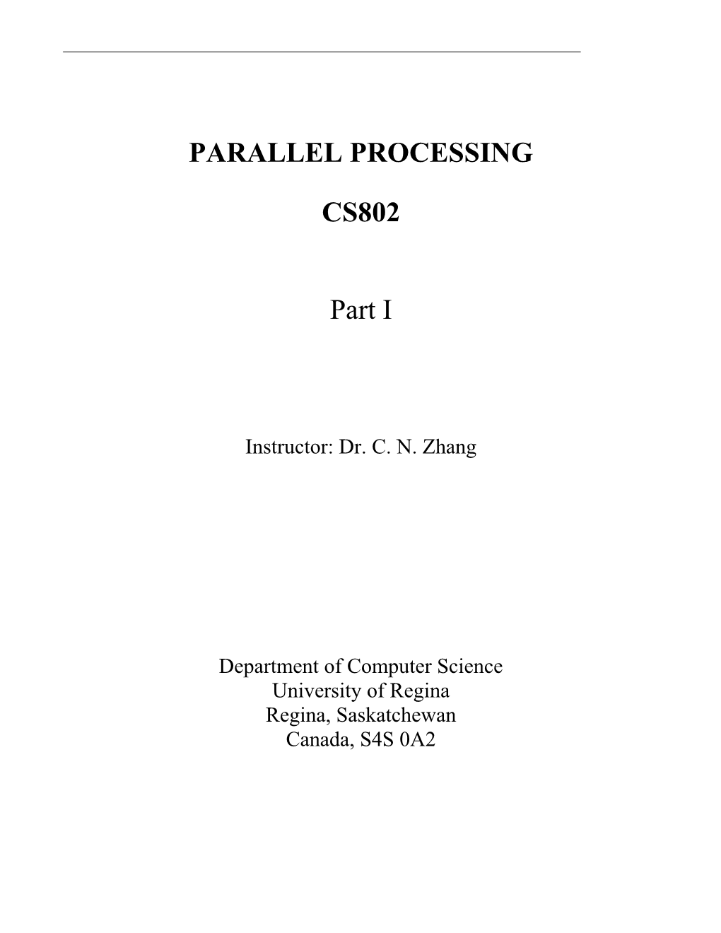 Parallel Processing