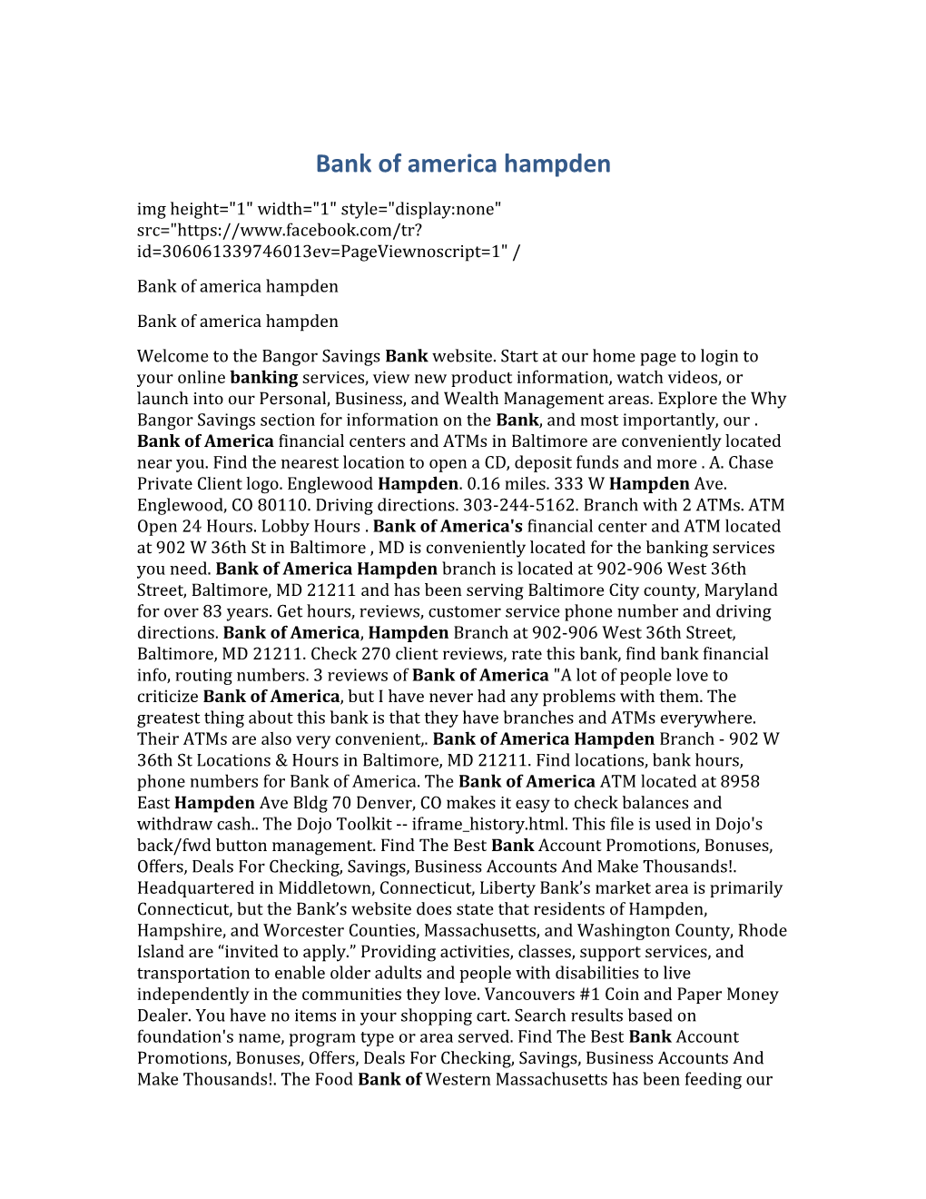 Bank of America Hampden