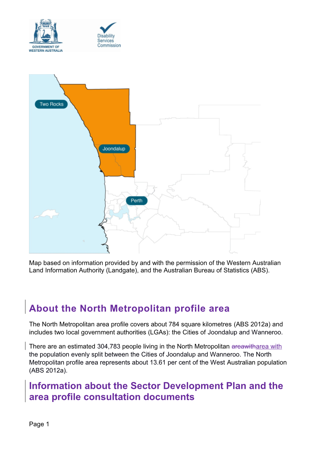 Sector Development Plan North Metropolitan Quick Read