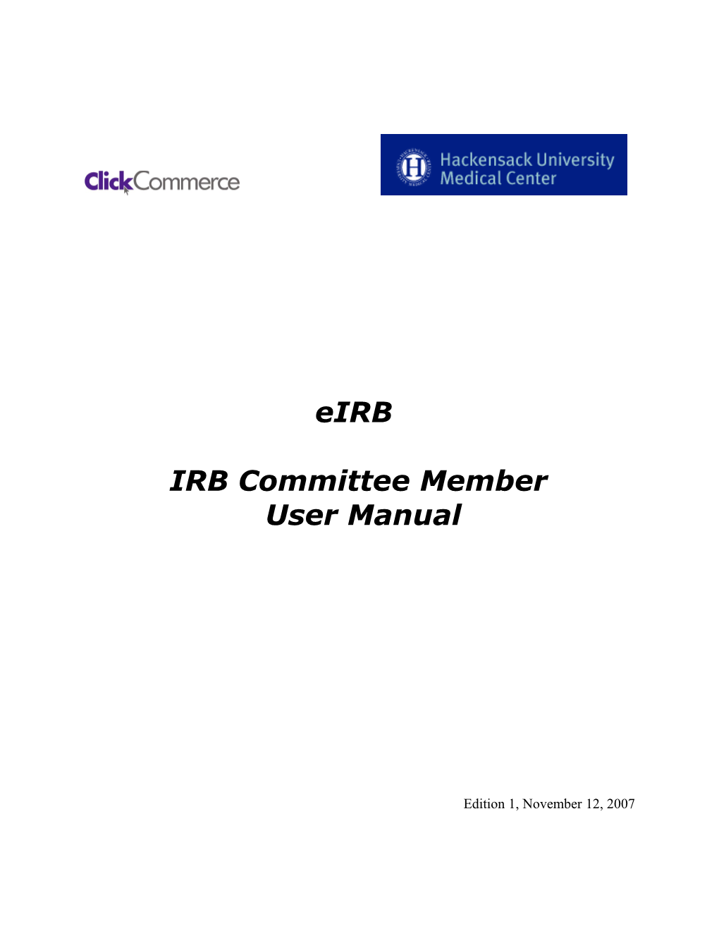 IRB Committee Member
