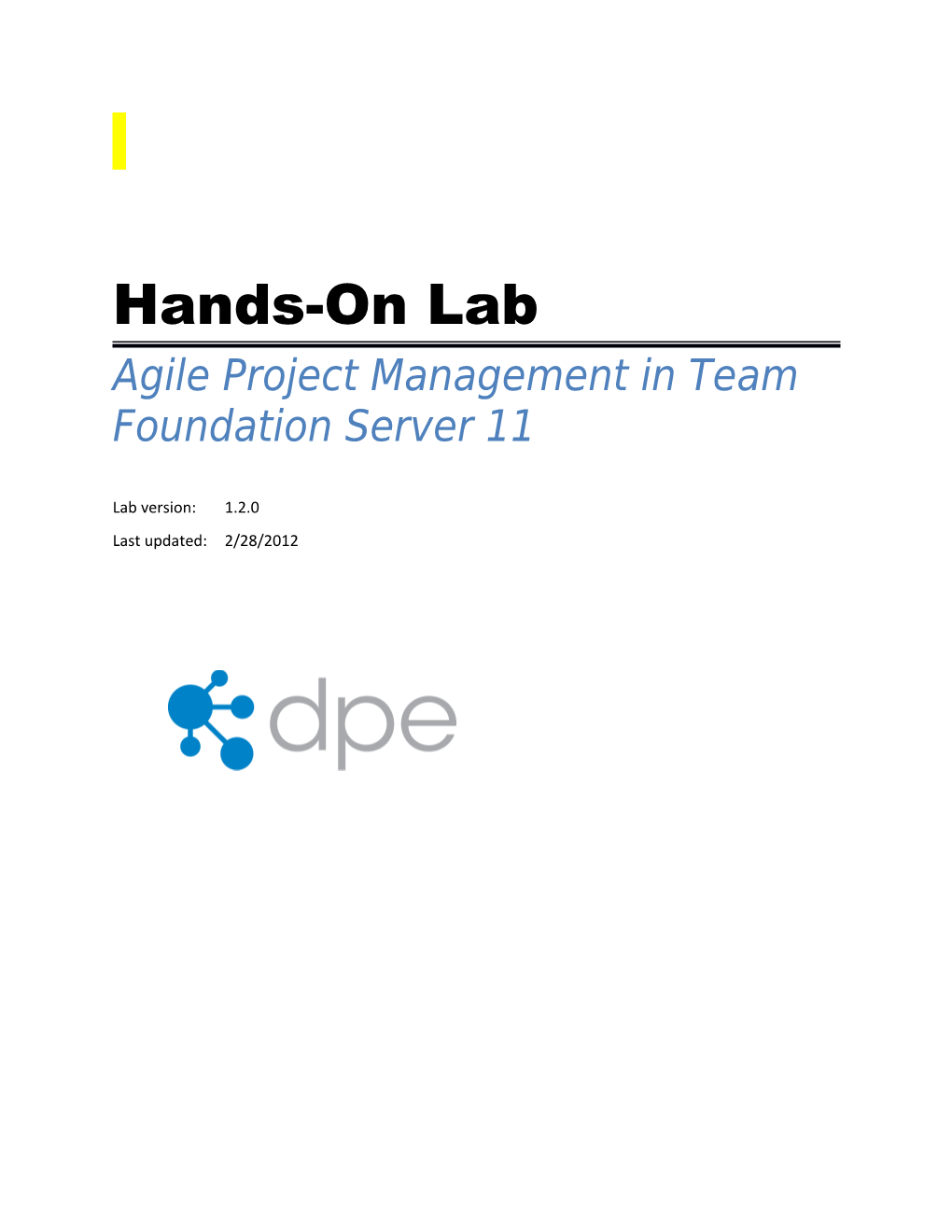 Agile Project Management in Team Foundation Server 11