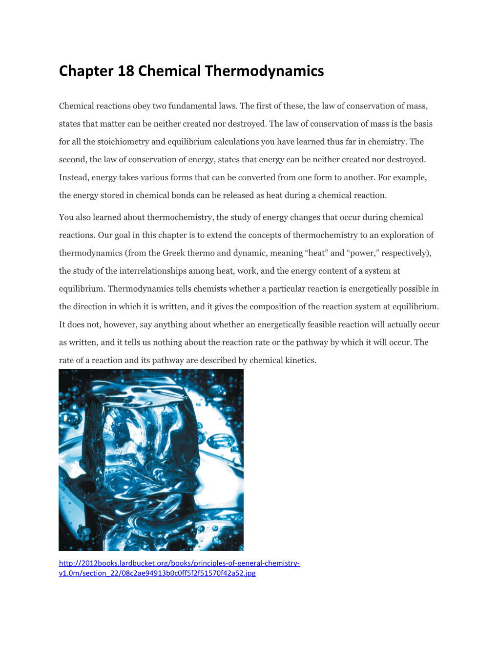 Chapter 18 Chemical Thermodynamics