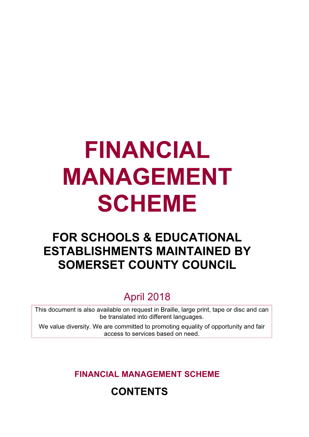 DRAFT Financial Management Scheme 2018.19