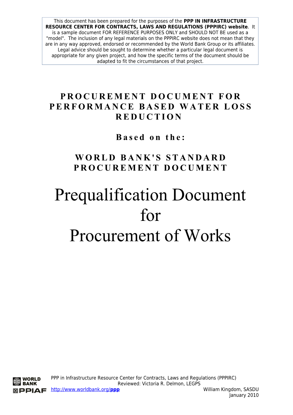 PQ Document for Performance Based Leakage Reduction