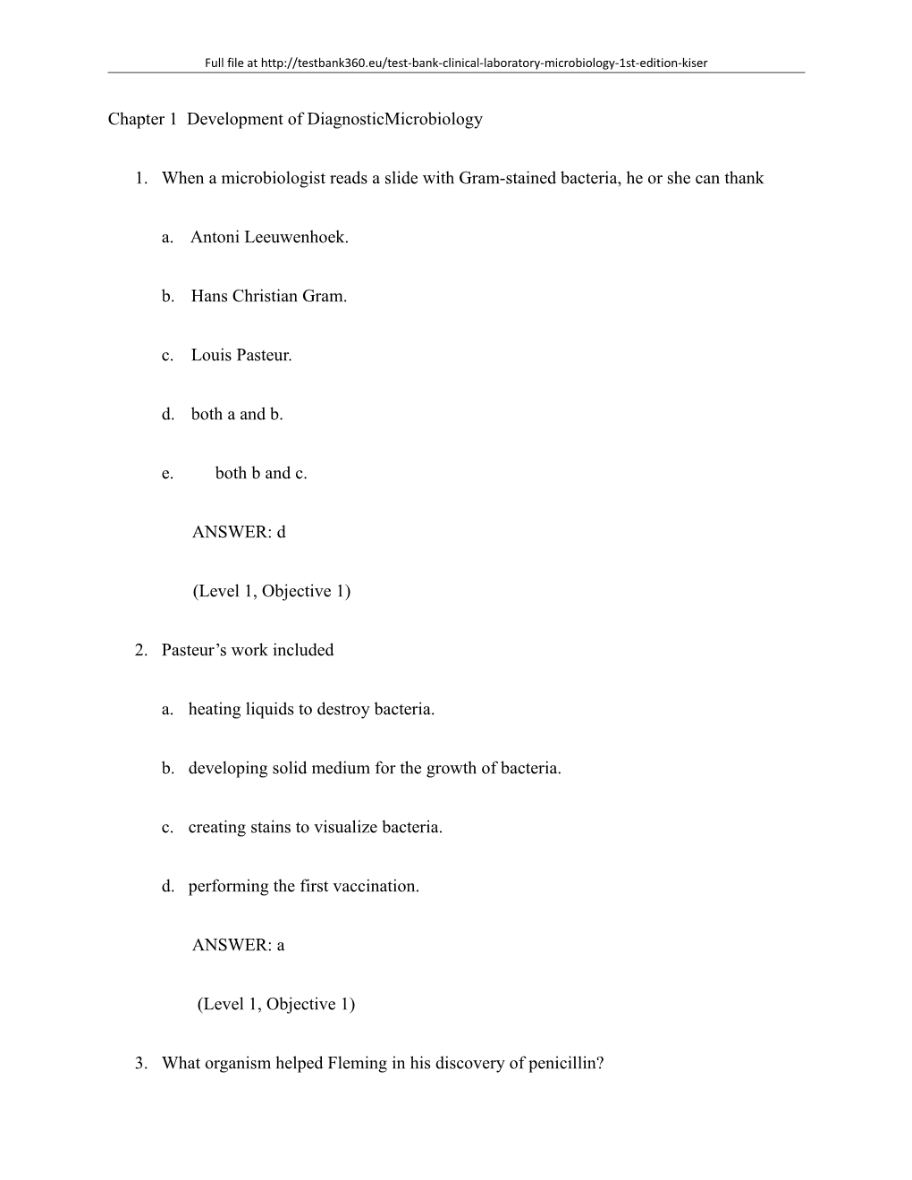 Chapter 1 Development of Diagnosticmicrobiology