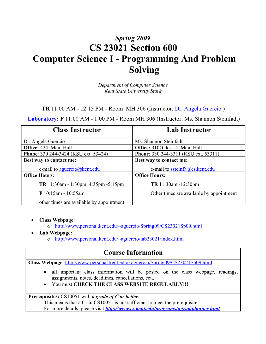 CPSC 172 Introduction to Programming: Java