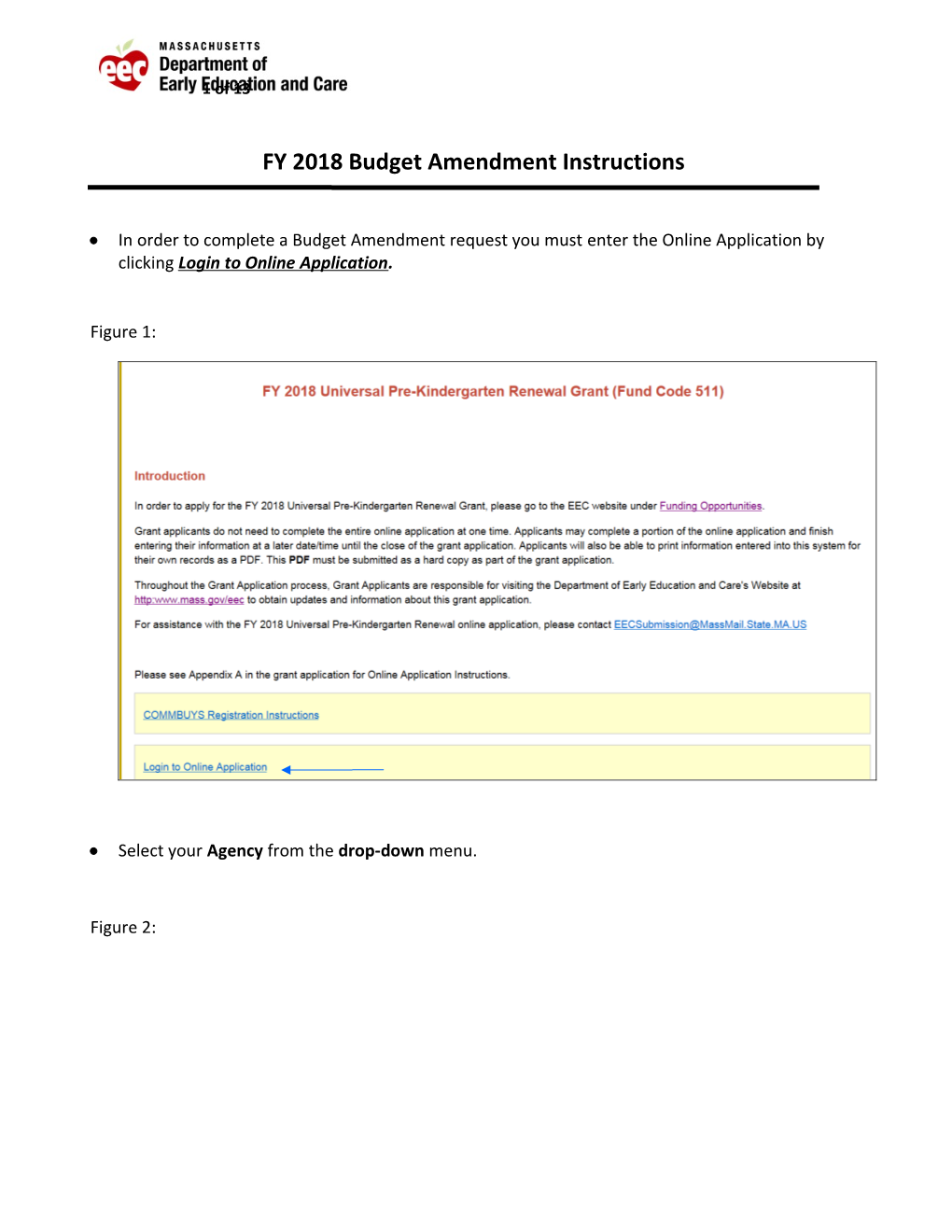 FY 2018Budget Amendment Instructions