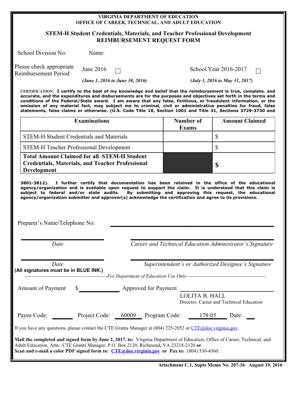 Attachment C.1, Supts Memo No. 207-16 August 19, 2016