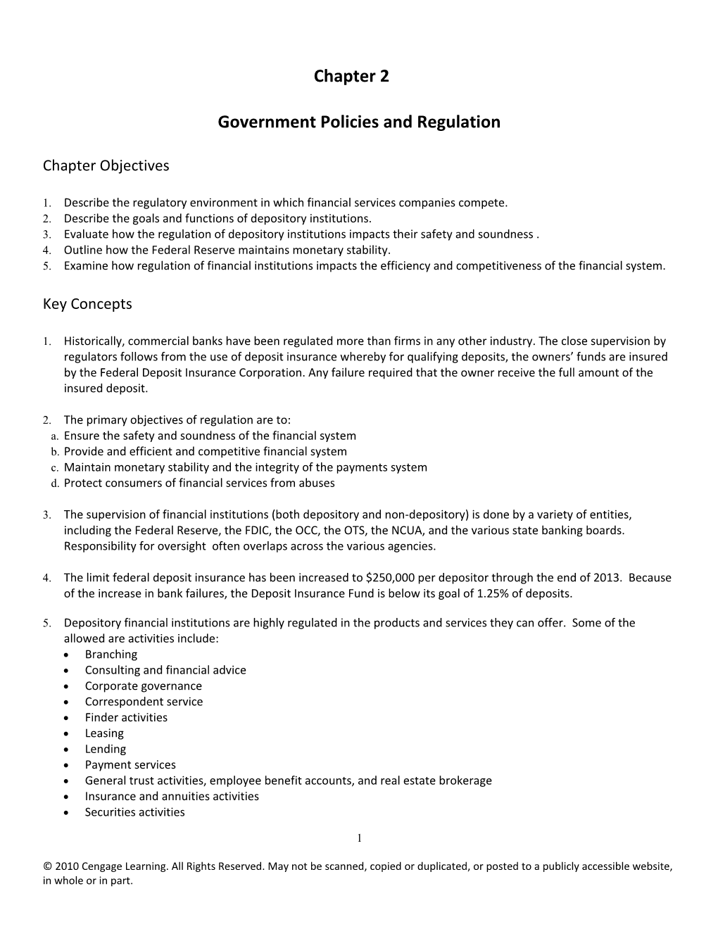 Government Policies and Regulation