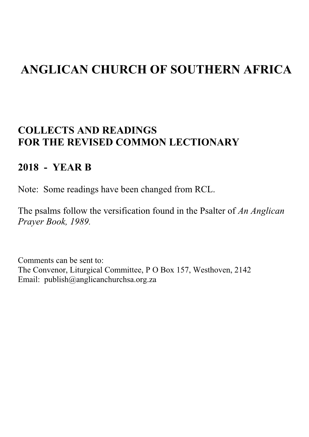 Anglican Church of Southern Africa