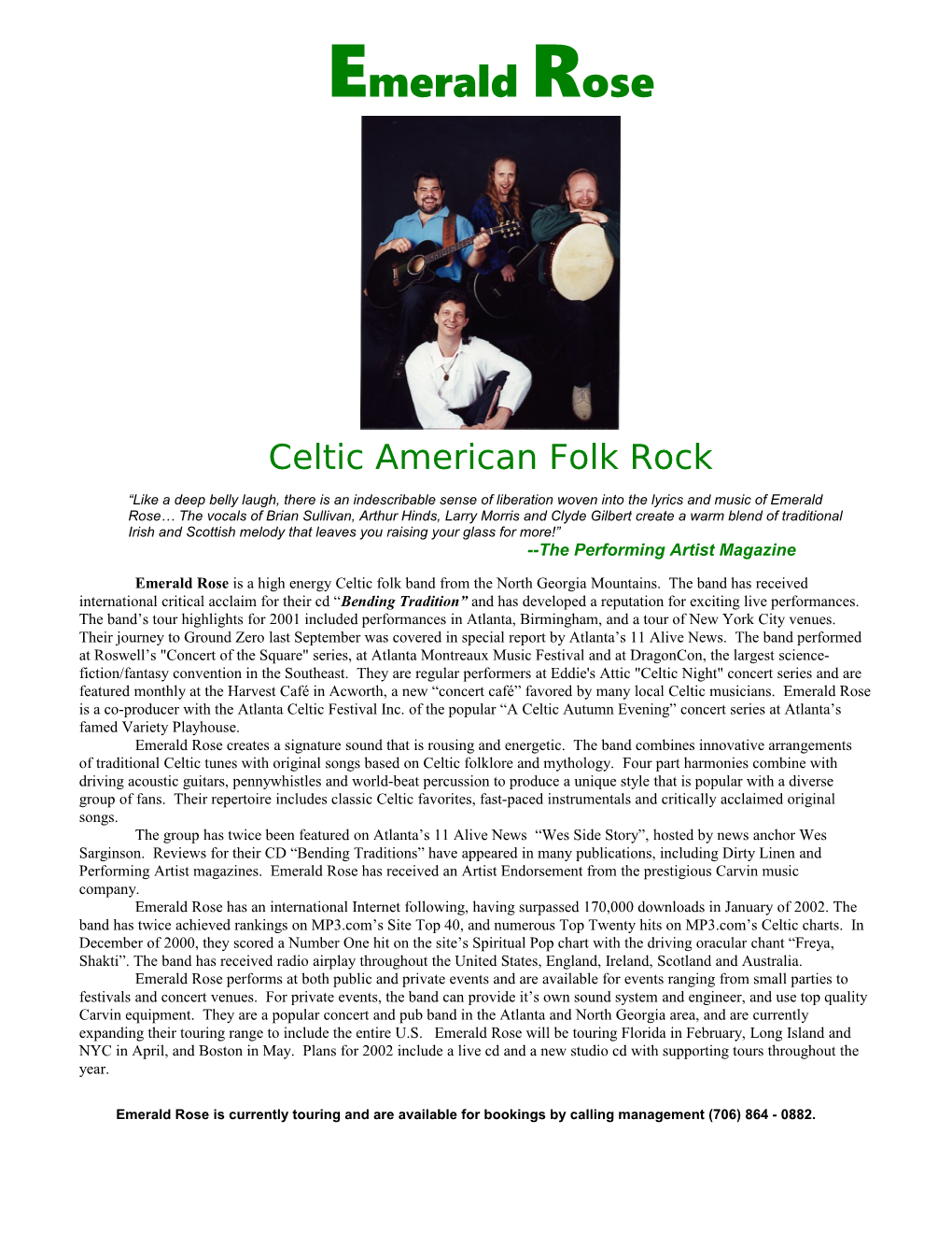 Celtic American Folk Rock