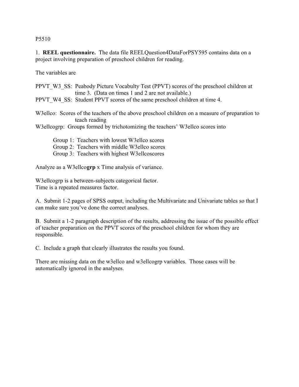 PPVT W4 SS: Student PPVT Scores of the Same Preschool Children at Time 4